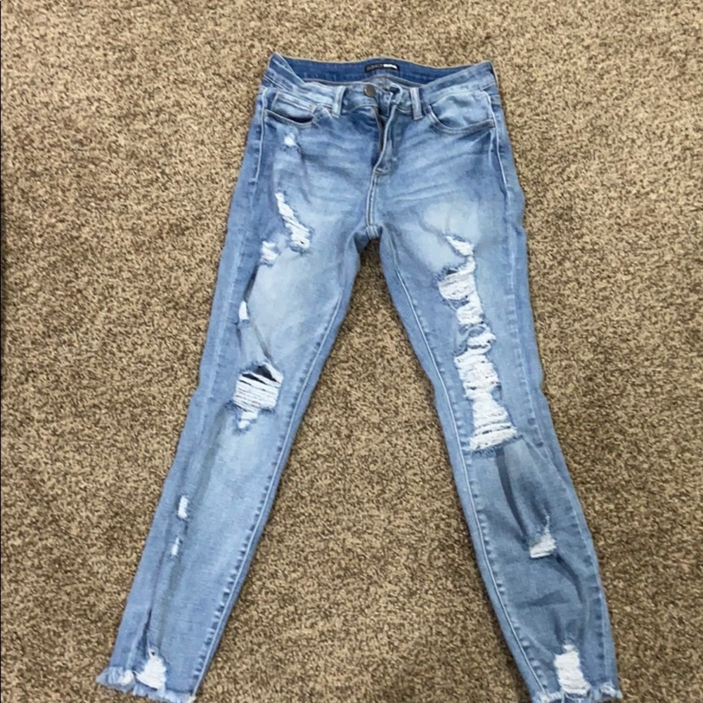 Fashion Nova distressed jeans